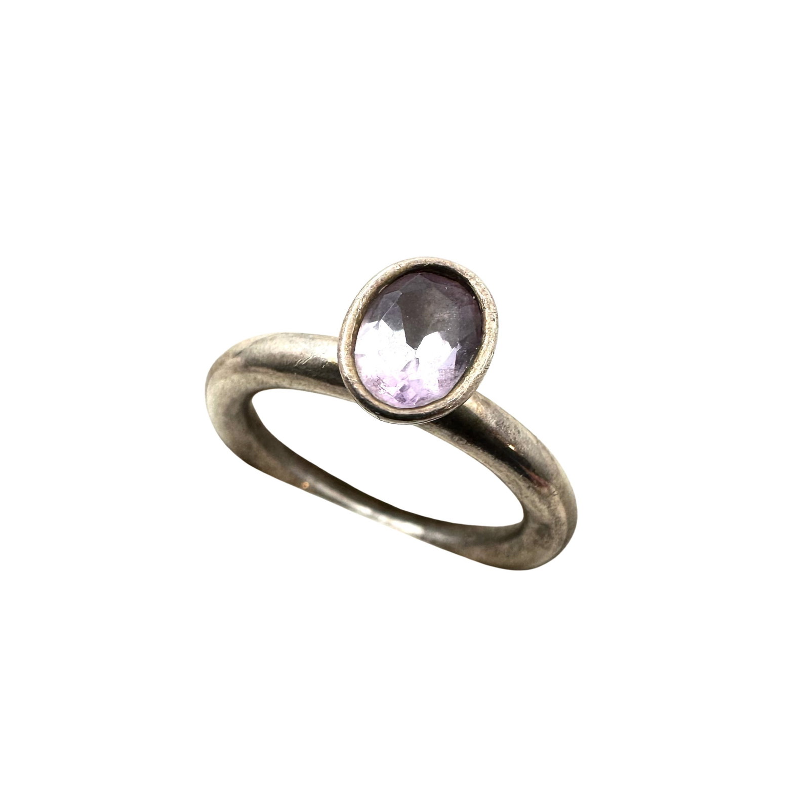 Pandora Light Purple Stone Sterling Silver Ring Size 6: Pandora Light Purple Stone Sterling Silver Ring Size 6