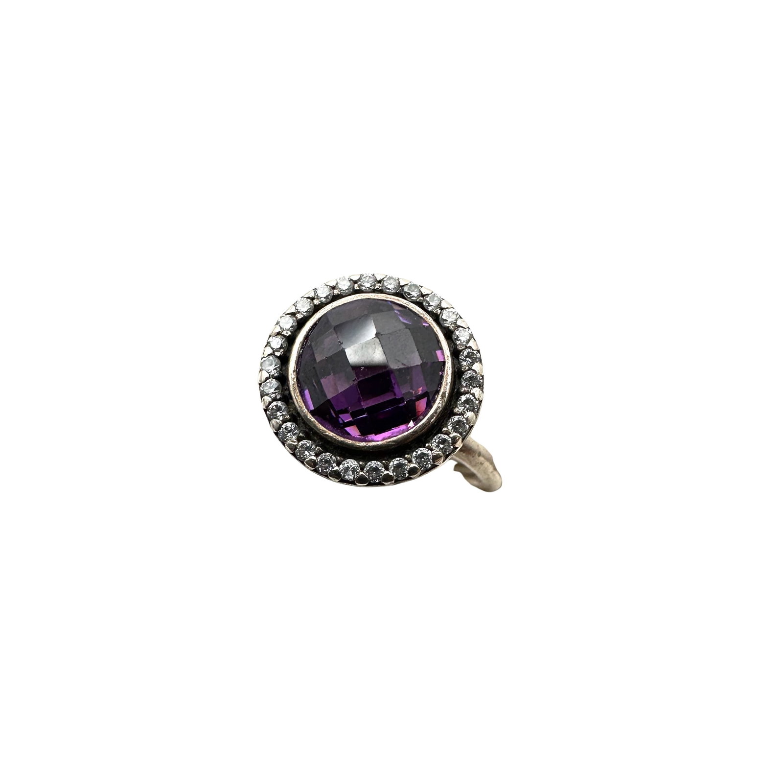 Pandora Brilliant Legacy Purple Stone Sterling Silver Ring Size 7: Pandora Brilliant Legacy Purple Stone Sterling Silver Ring Size 7