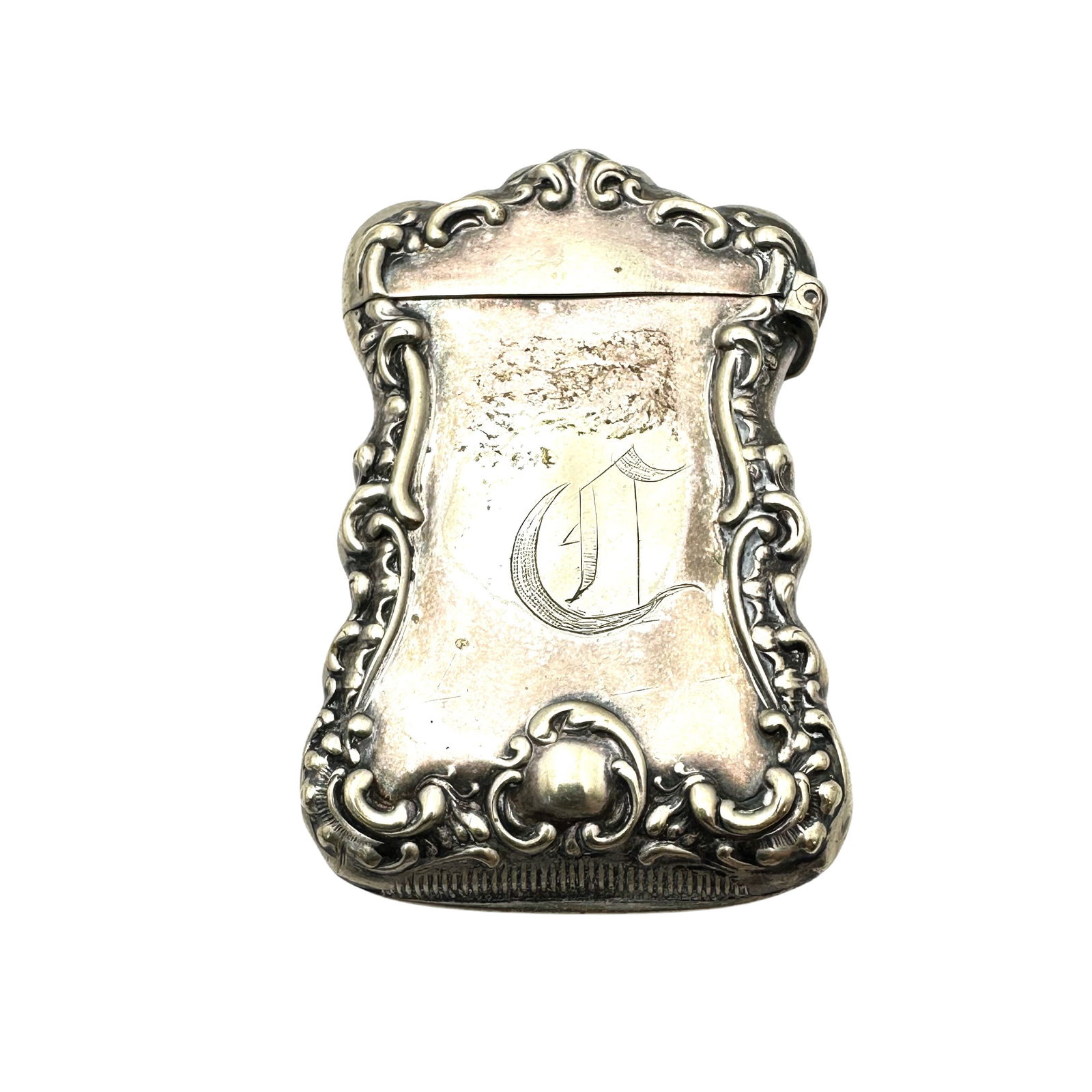 Antique Vintage Sterling Silver Plated Match Safe 2.5 Inch (1 of 2)