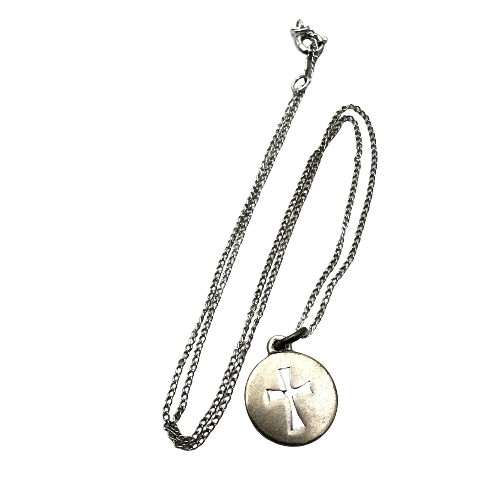 James Avery Sterling Silver Cross Pendant Charm 16 Inch Chain Necklace (1 of 2)