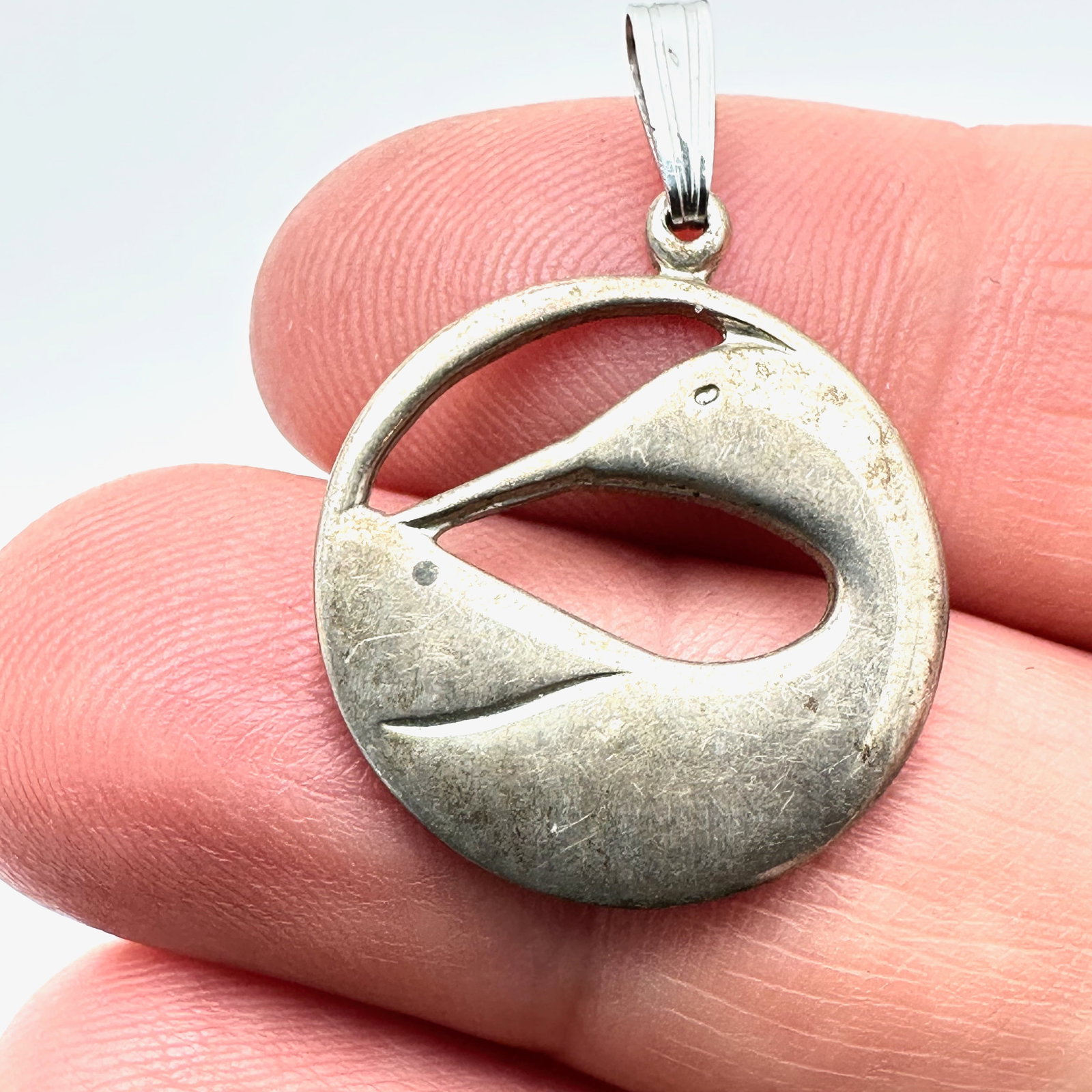 Kenneth Kantro Lovell Designs Sterling Silver Loon Bird Pendant: Kenneth Kantro Lovell Designs Sterling Silver Loon Bird Pendant