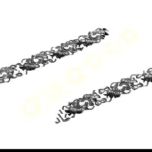 Antique Vintage Mexico Sterling Silver Bracelet 7 Inch 58 Grams: Antique Vintage Mexico Sterling Silver Bracelet 7 Inch 58 Grams