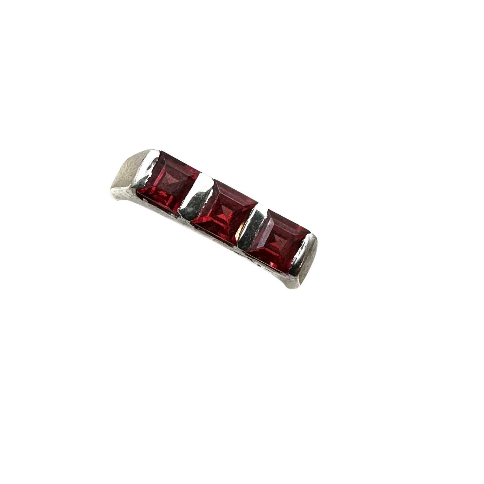 Red Garnet Sterling Silver Ring Size 7 (1 of 2)