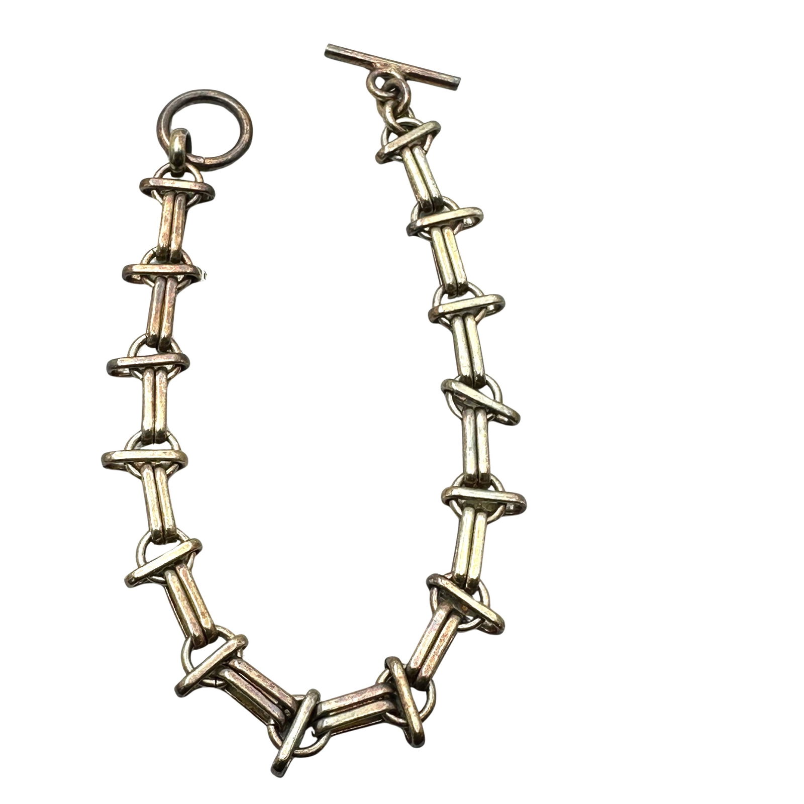 Antique Gold Filled Watch Chain Unusual Link Design 7 Inch Length (1 of 2)