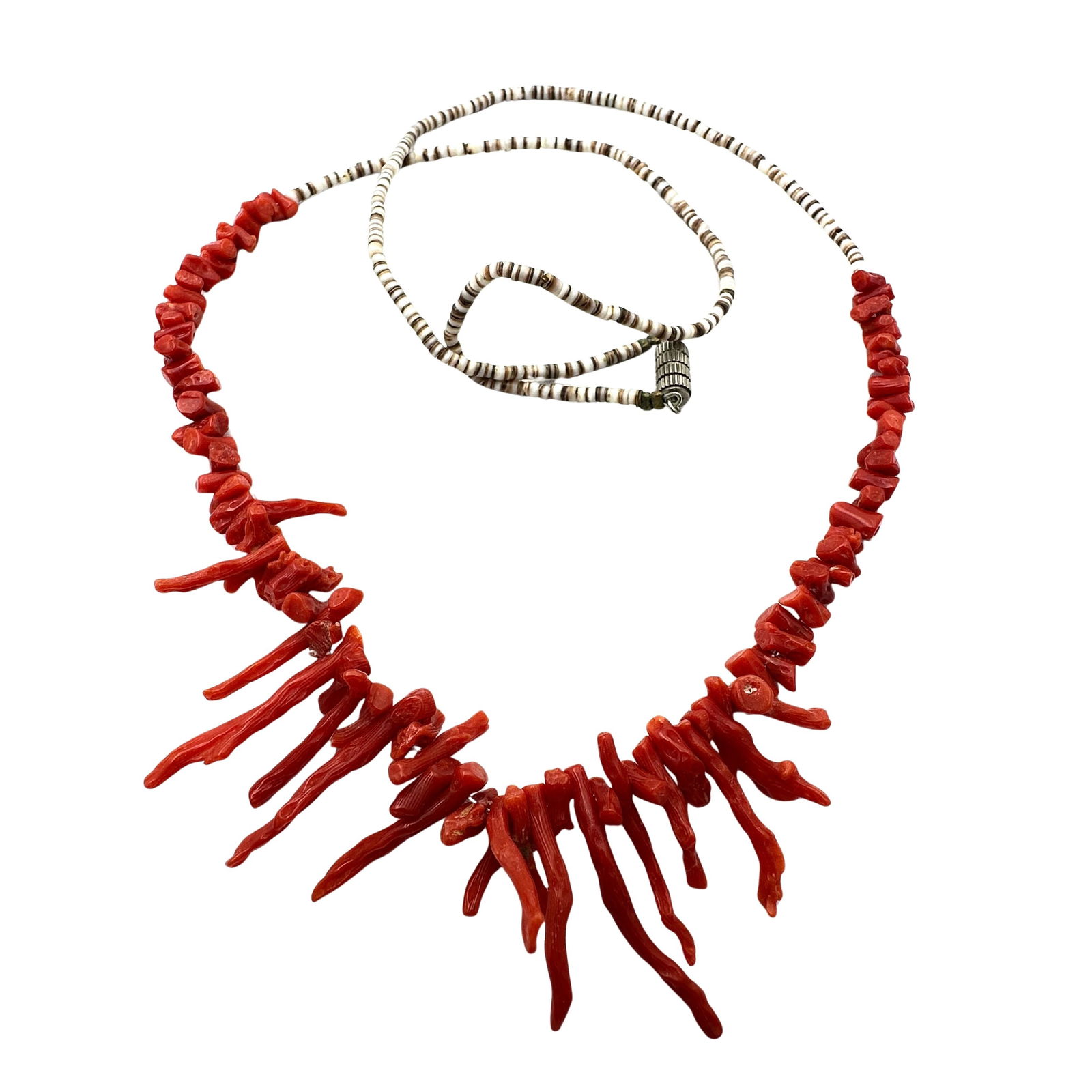 Vintage American Southwest Branch Coral Shell Necklace 22 Inch: Vintage American Southwest Branch Coral Shell Necklace 22 Inch