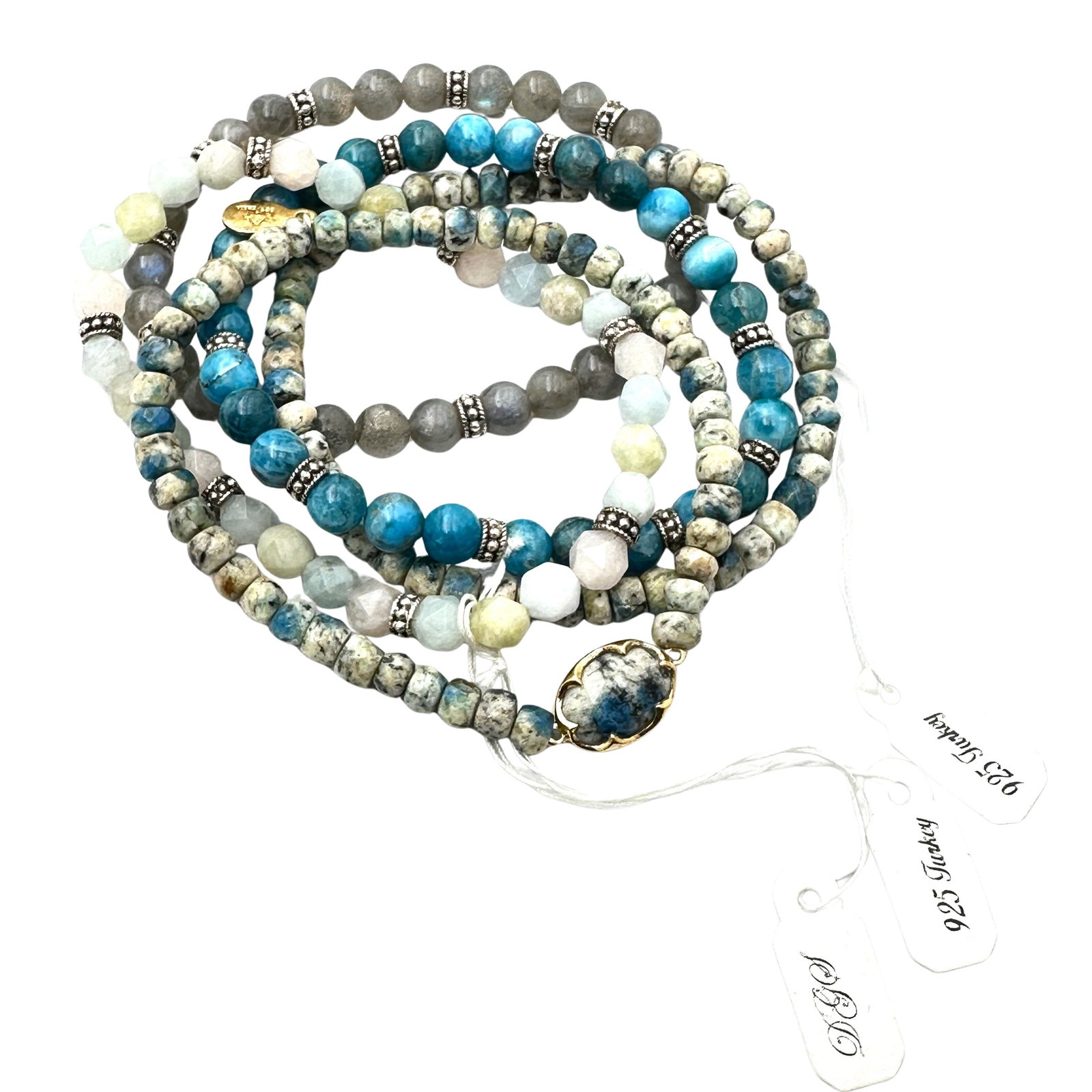 Jewelry Group Sterling Silver Gemstone Layering Bracelets Stretch Adjustable Size: Jewelry Group Sterling Silver Gemstone Layering Bracelets Stretch Adjustable Size