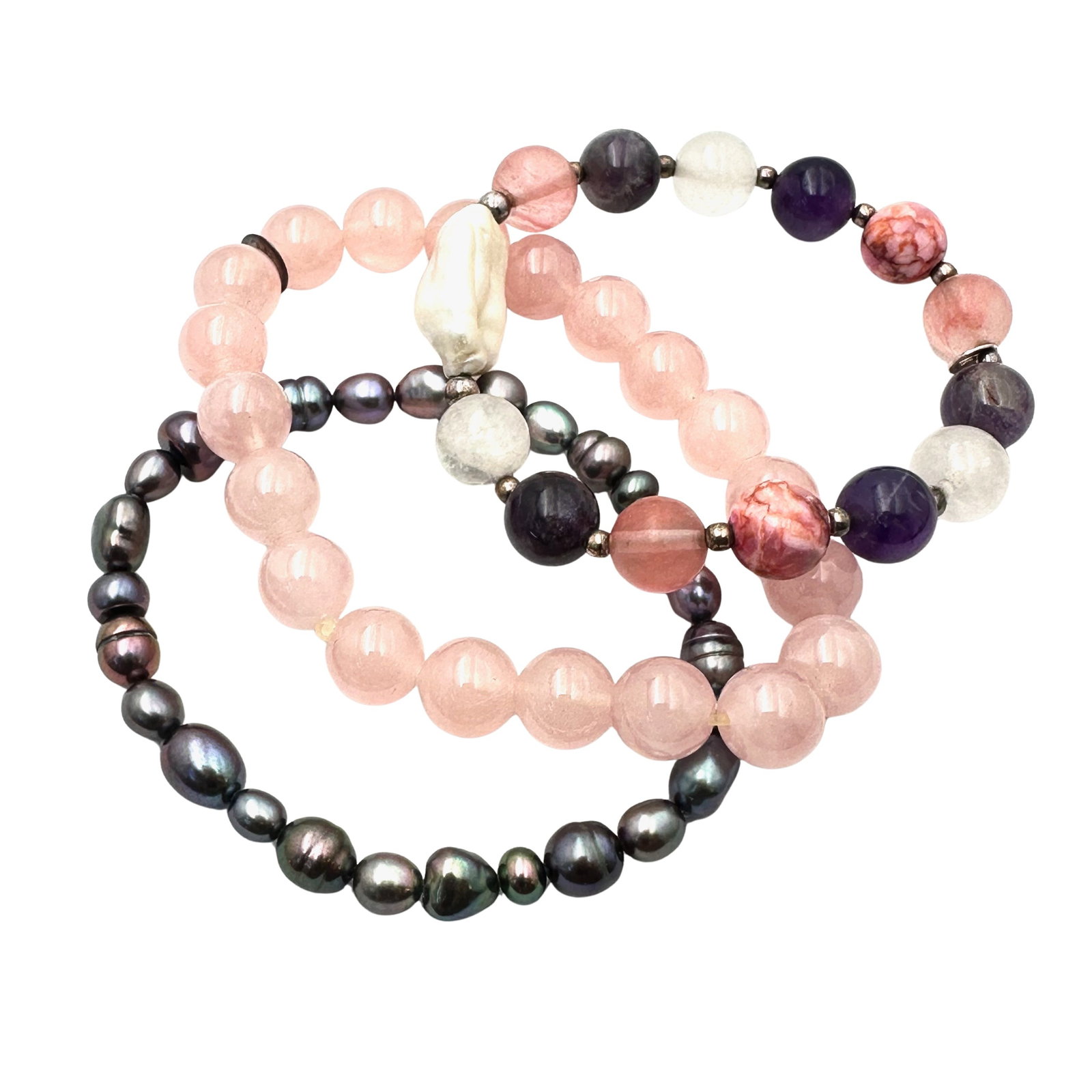 Jewelry Group Natural Gemstone Pearl Layering Bracelets: Jewelry Group Natural Gemstone Pearl Layering Bracelets