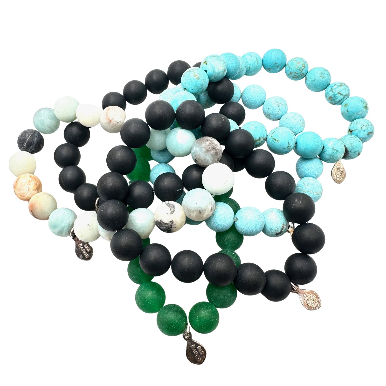 Jewelry Group Barse Gemstone Sterling Silver Layering Bracelets: Jewelry Group Barse Gemstone Sterling Silver Layering Bracelets