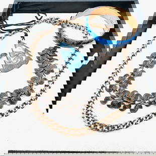 Vintage Mid Century Modern Copper Jewelry Group Enamel Bracelets Necklaces: Vintage Mid Century Modern Copper Jewelry Group Enamel Bracelets Necklaces