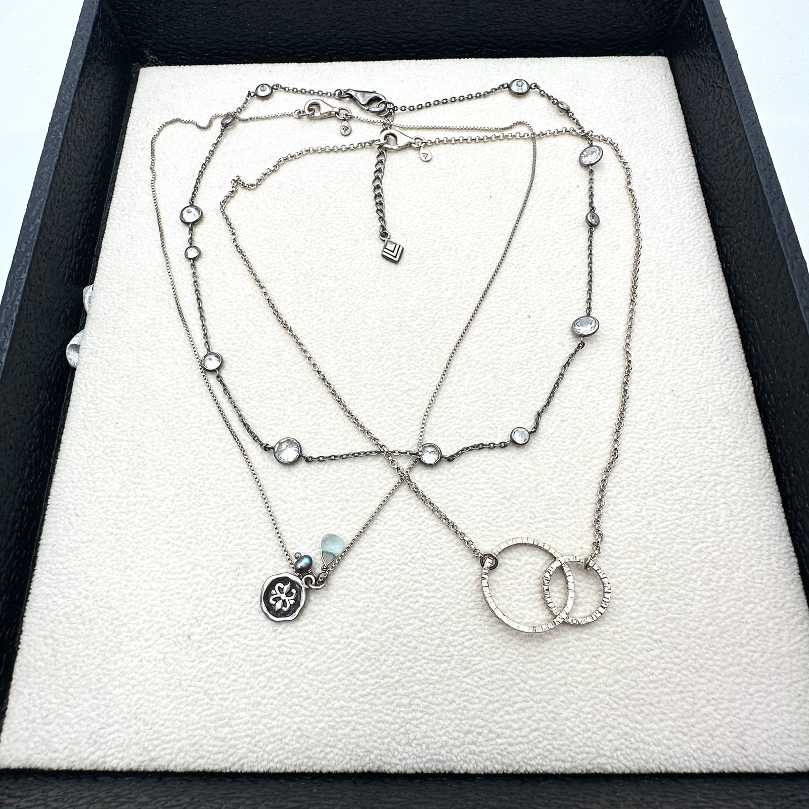 Silpada Jewelry Group Sterling Silver Necklaces Layering Crystal Gemstone (1 of 2)