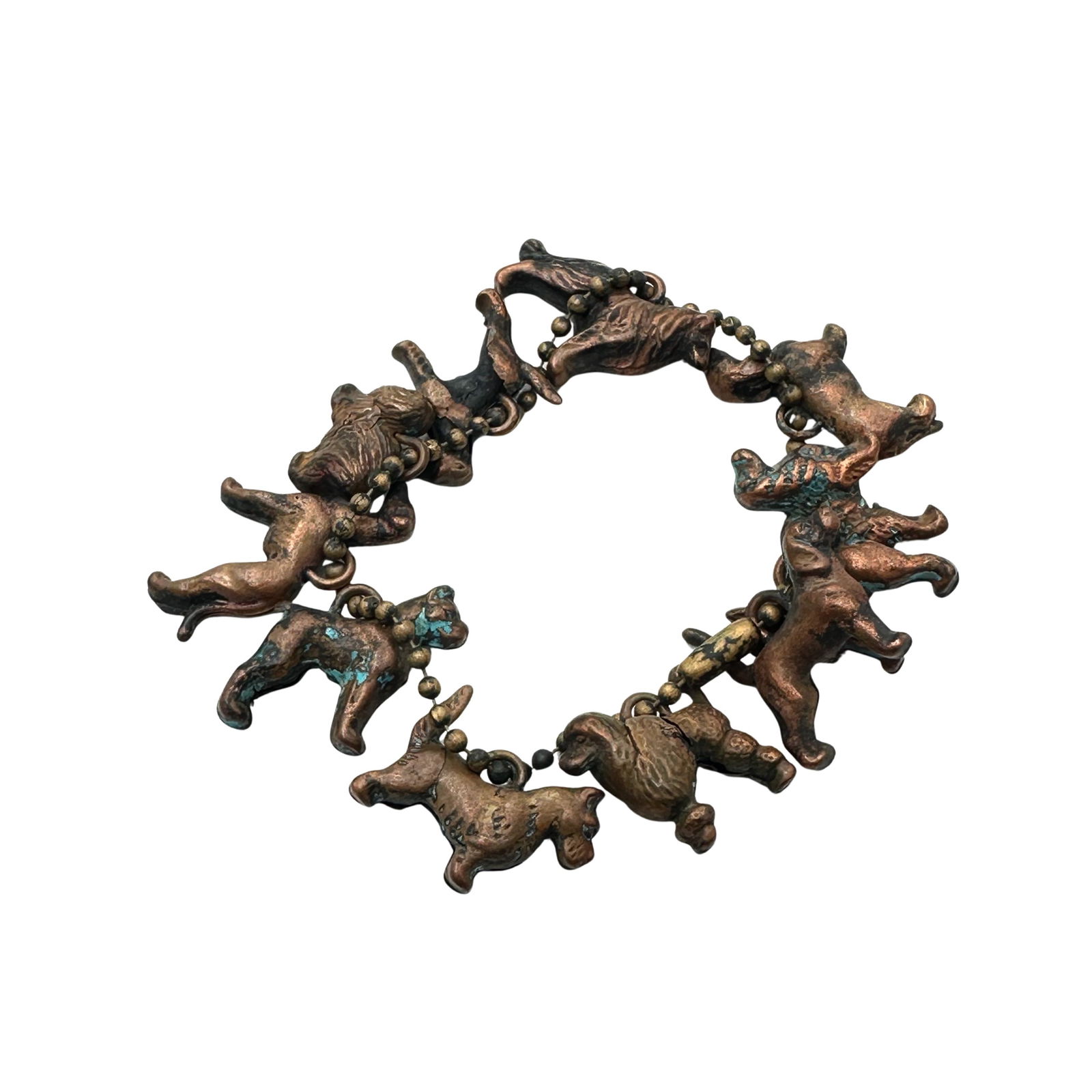 Vintage Cracker Jack Prize Dog Charm Bracelet (1 of 2)