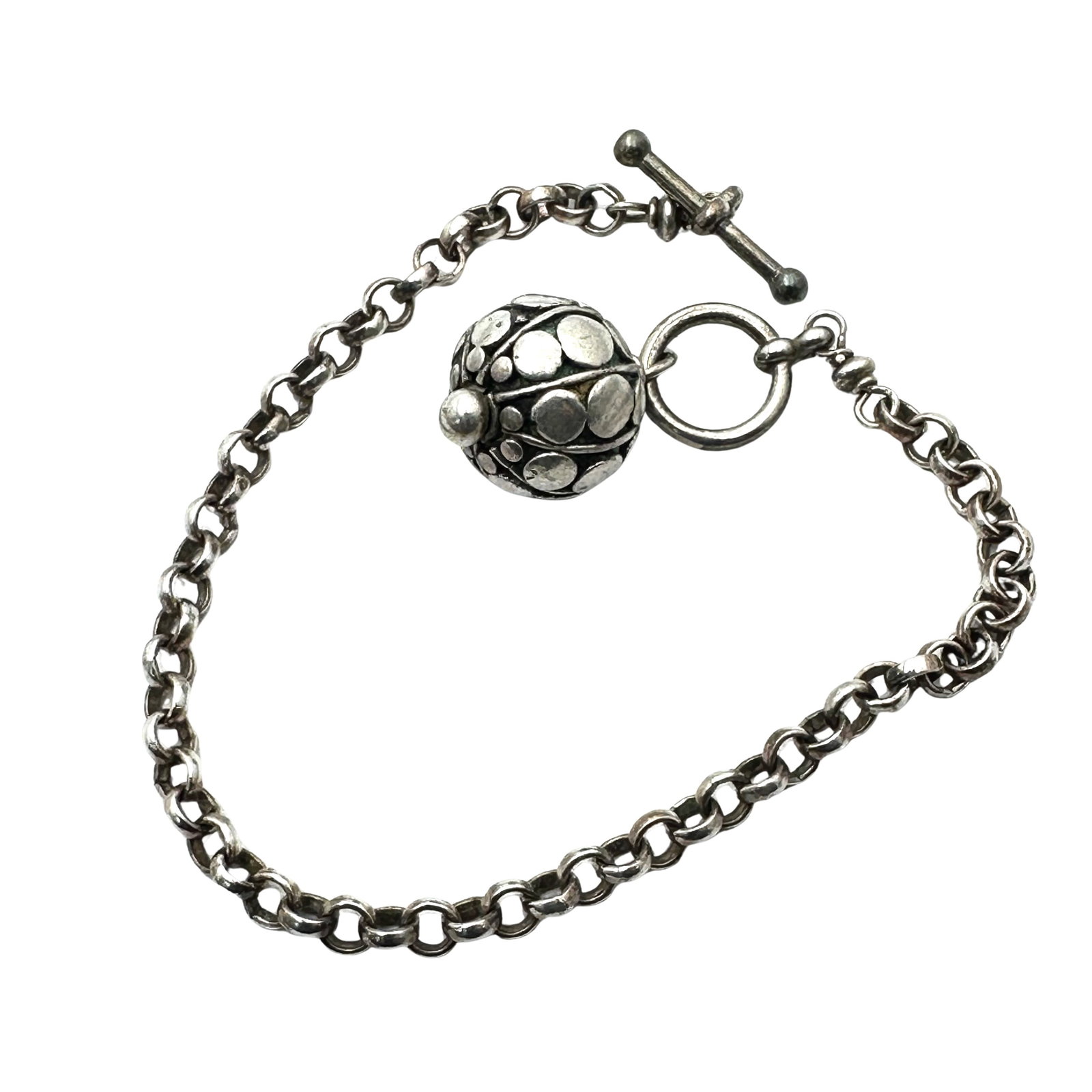 Sterling Silver Charm Bracelet 7 Inch Length 12 Grams: Sterling Silver Charm Bracelet 7 Inch Length 12 Grams