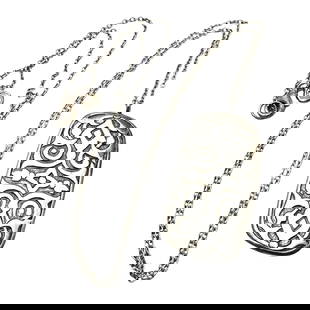 Silpada Artisan Style Sterling Silver Pendant Necklace 24 Inch Chain: Silpada Artisan Style Sterling Silver Pendant Necklace 24 Inch Chain