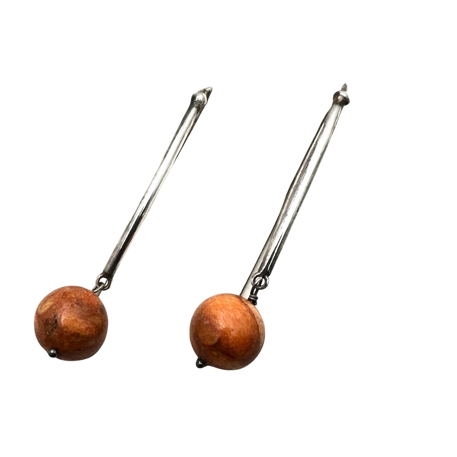 Jay King Mine Finds Sponge Coral Sterling Silver Chandelier Pierced Earrings 2 Inch Length: Jay King Mine Finds Sponge Coral Sterling Silver Chandelier Pierced Earrings 2 Inch Length