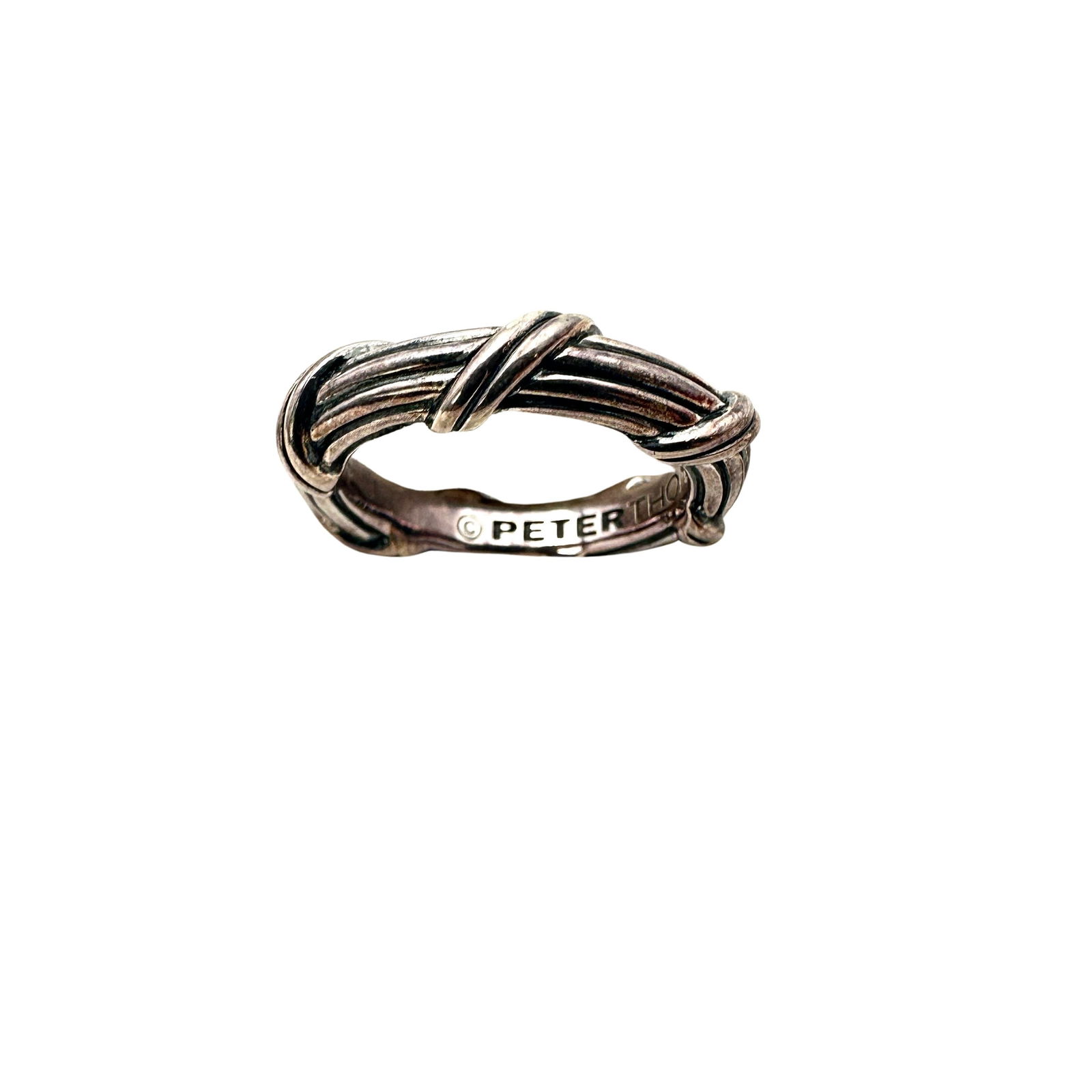 Peter Roth Thomas Sterling Silver Band Ring Size 6 (1 of 2)