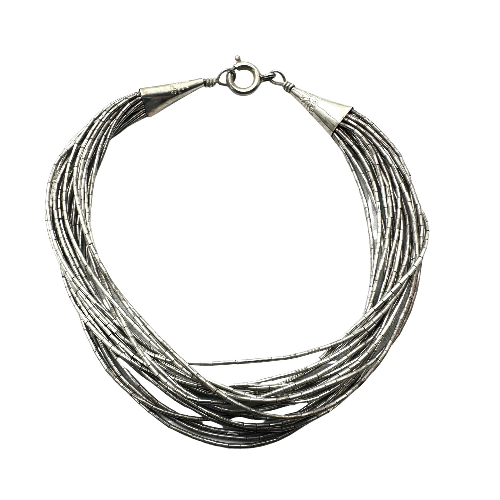 American Southwest Sterling Liquid Silver Multi Strand Bracelet 7.5 Inch (1 of 2)