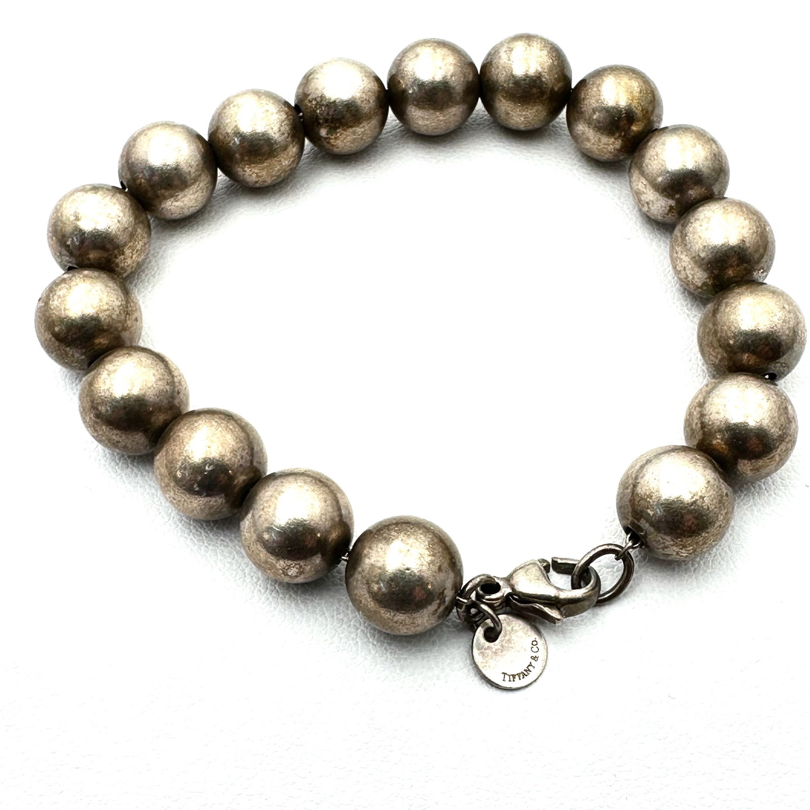 Vintage Tiffany & Co Sterling Silver Beads on Chain Bracelet 7 Inch Weight 19 Grams (1 of 2)