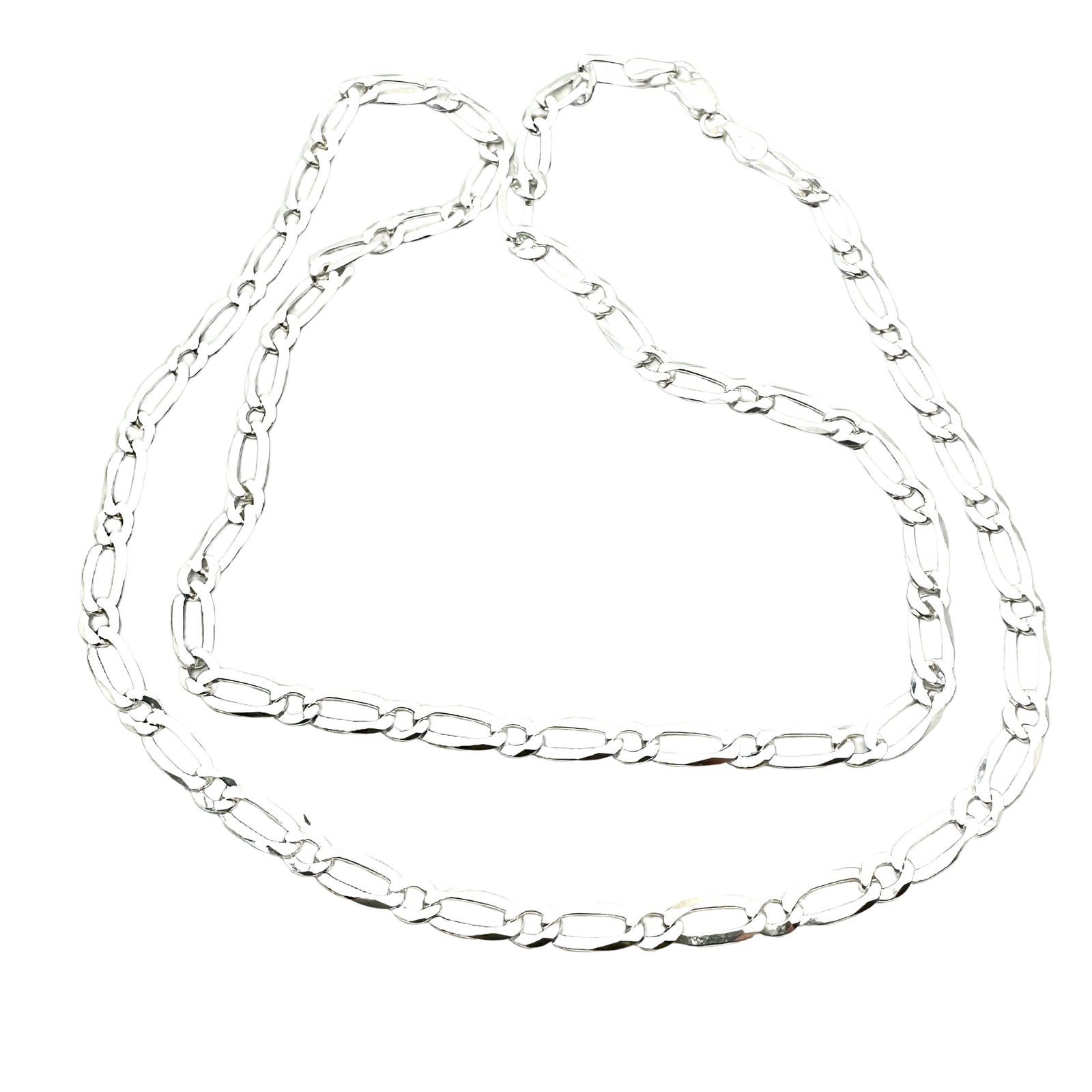 Italy Sterling Silver 925 Fancy Link Chain Long Length 24 Inch 11.9 Grams (1 of 2)
