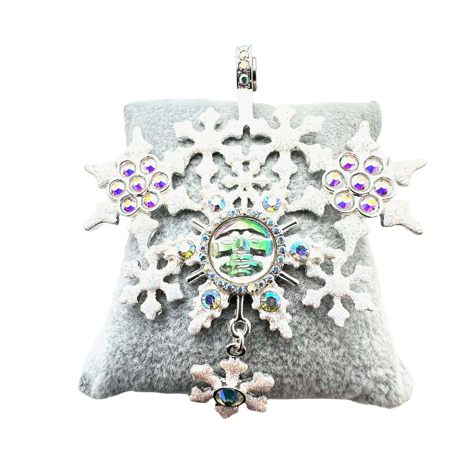 Kirks Folly Magnetic 3 Inch Snowflake Pendant 2.5 Silver Tone Crystals: Kirks Folly Magnetic 3 Inch Snowflake Pendant 2.5 Silver Tone Crystals