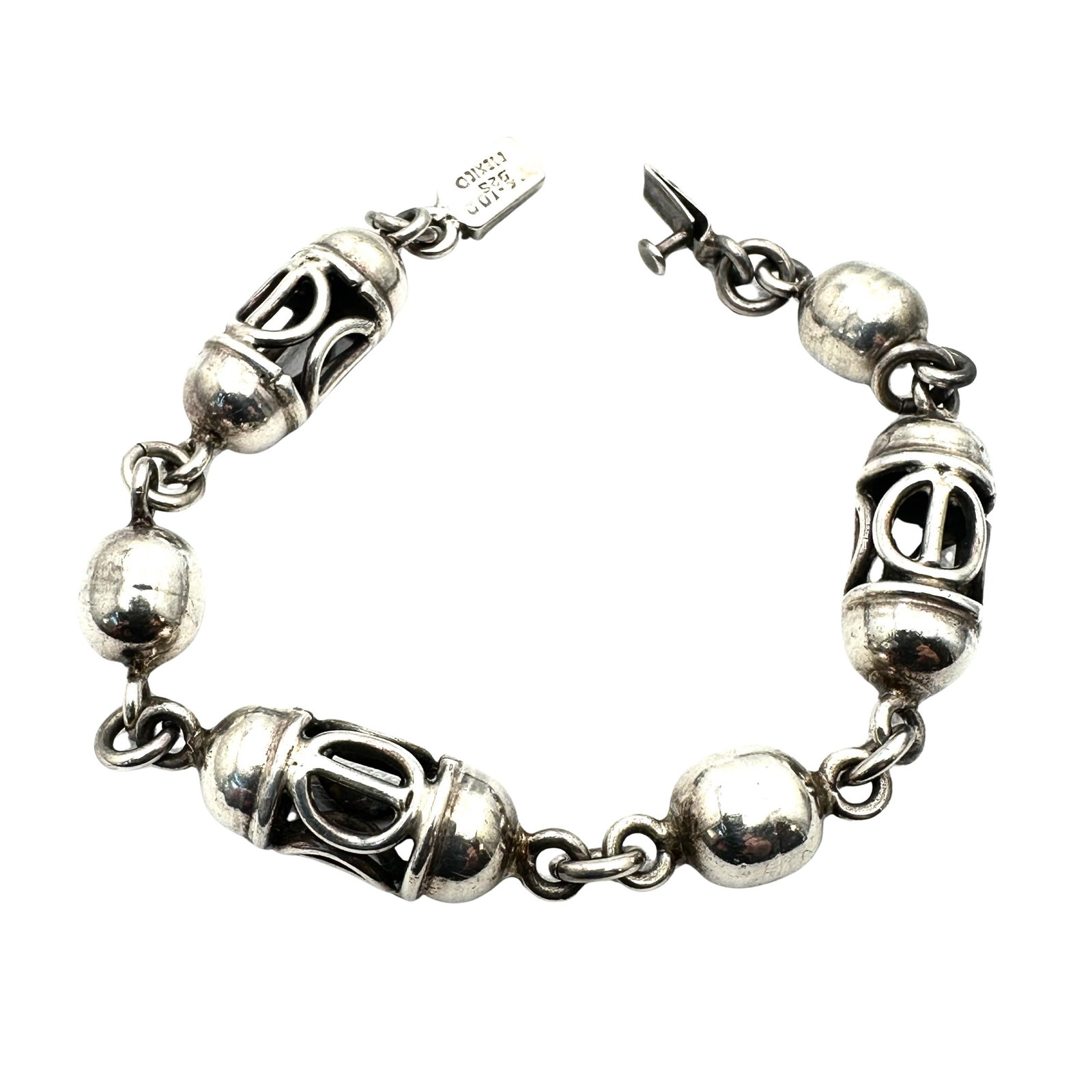 Vintage Mexico Sterling Silver Bracelet Heavy Quality 7.5 Inch Weight 26 Grams: Vintage Mexico Sterling Silver Bracelet Heavy Quality 7.5 Inch Weight 26 Grams