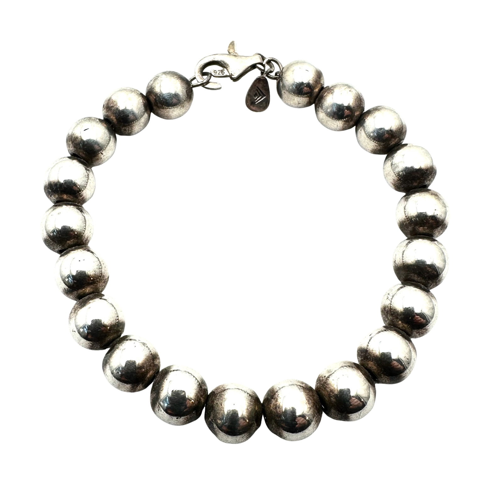 Silpada Sterling Silver Bead Bracelet 7 Inch Length 21 Grams: Silpada Sterling Silver Bead Bracelet 7 Inch Length 21 Grams
