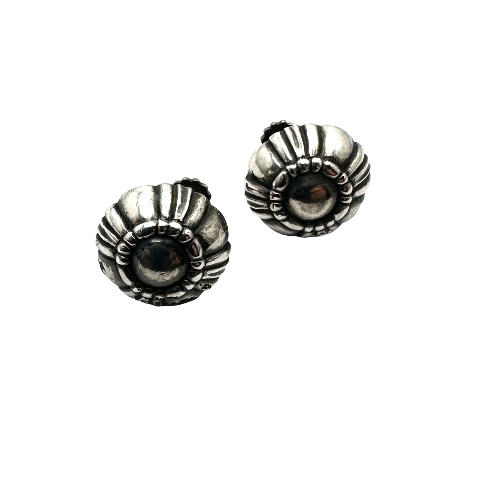 Vintage Older Georg Jensen Denmark Sterling Silver Screw Back Earrings Numbered 31 (1 of 2)