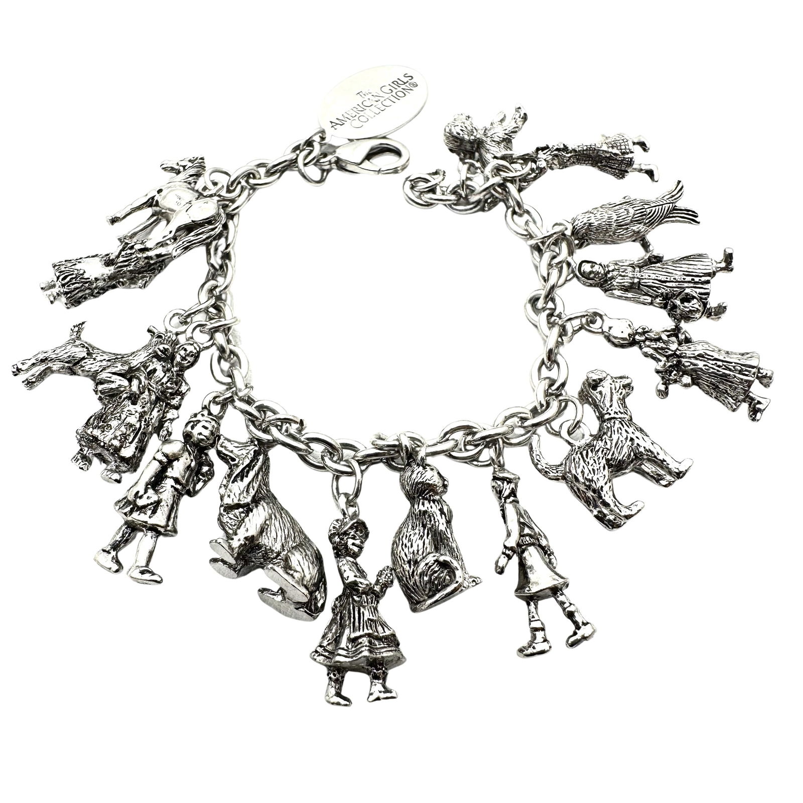 American Girls Silver Tone Charm Bracelet 6.5 Inch (1 of 1)
