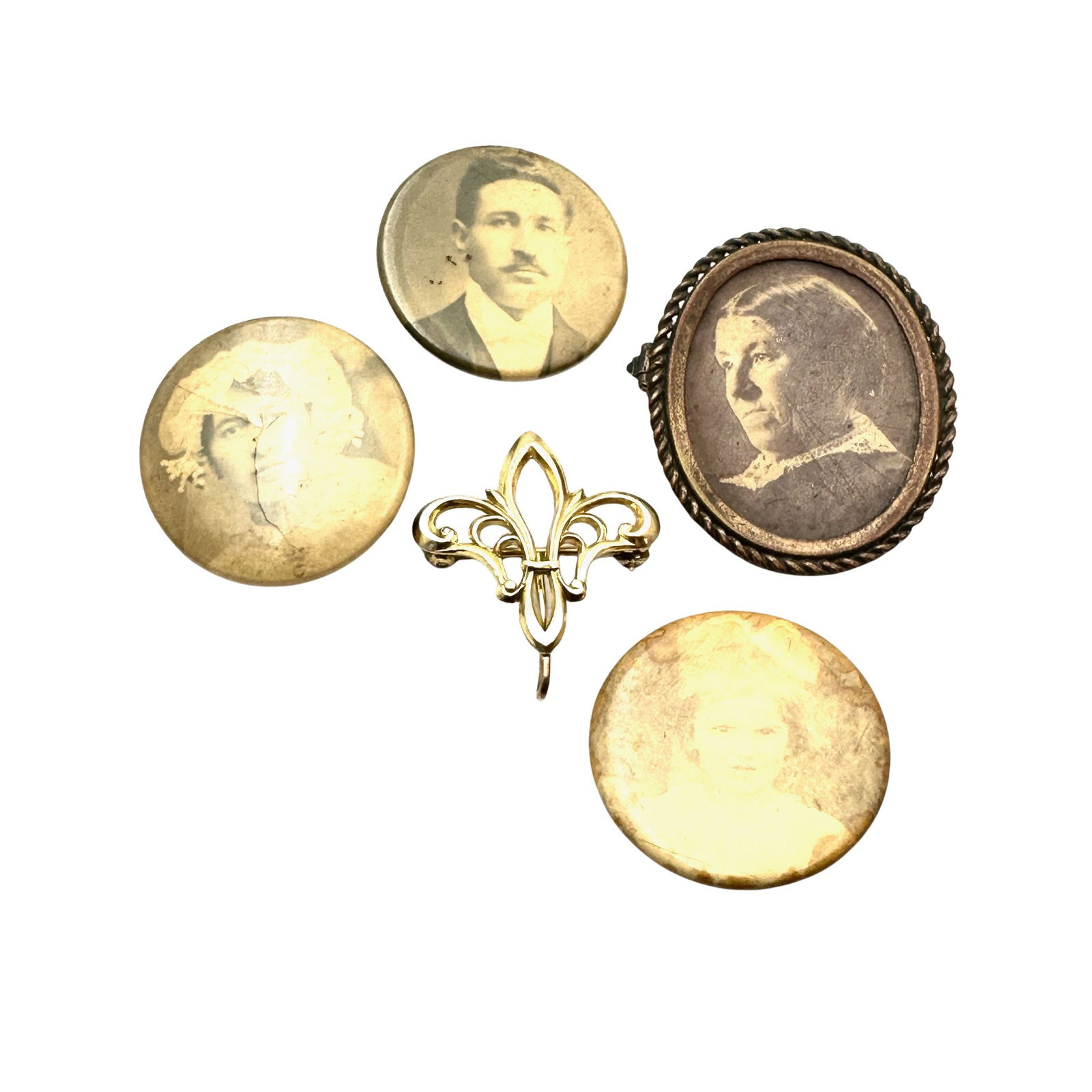 Antique Group Portrait Pins (1 of 2)