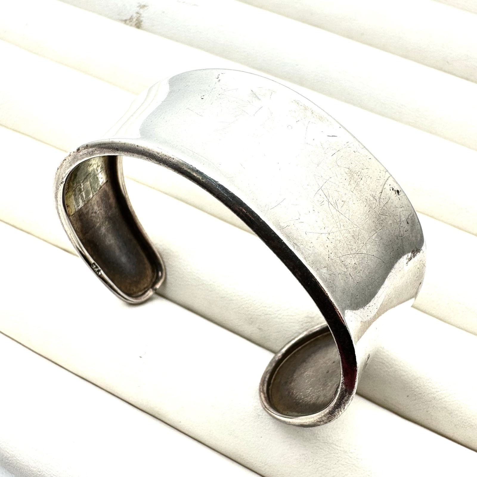 Sterling Silver Cuff Bracelet 7 Inch 26 Grams Adjustable Size (1 of 2)