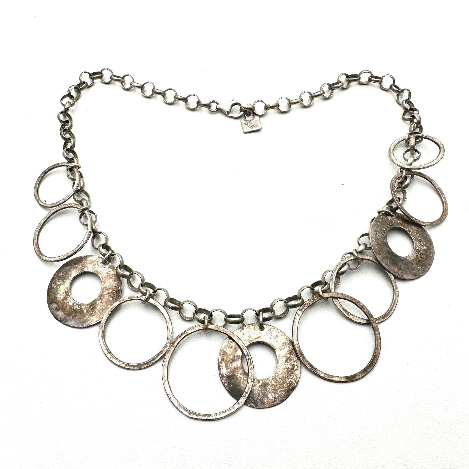 Silpada Sterling Silver Circles Necklace 16 Inch (1 of 2)