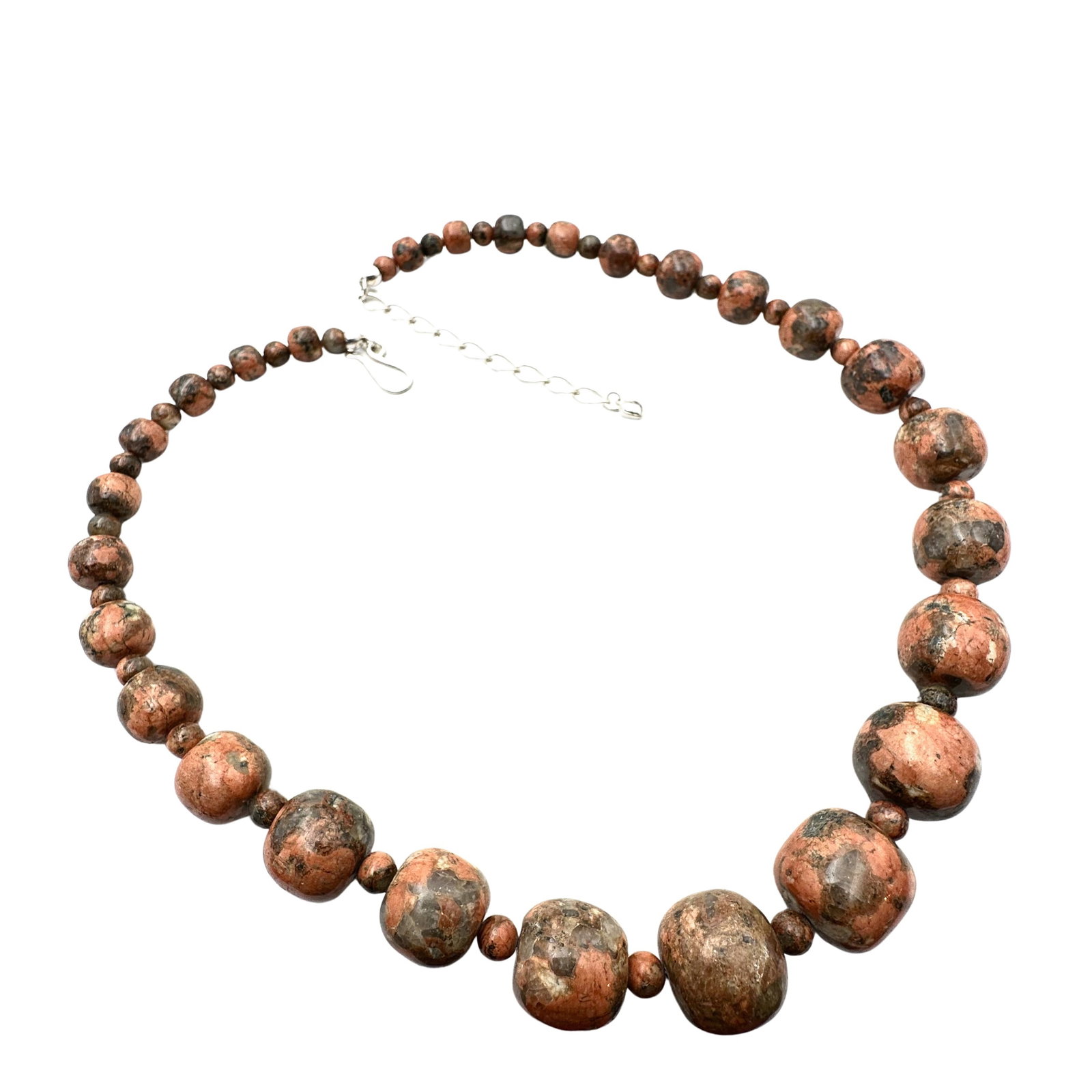 Jay King Mine Finds Orange Gemstone Sterling Silver Necklace 16 to 18 Inch (1 of 2)