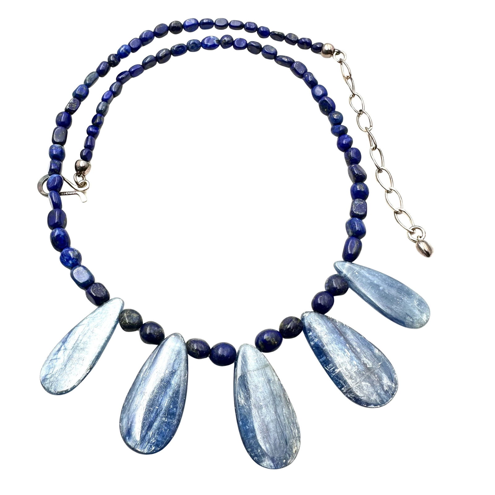 Jay King Mine Finds Blue Lapis Lazuli Gemstone Sterling Silver Necklace 16 to 18 Inch (1 of 2)