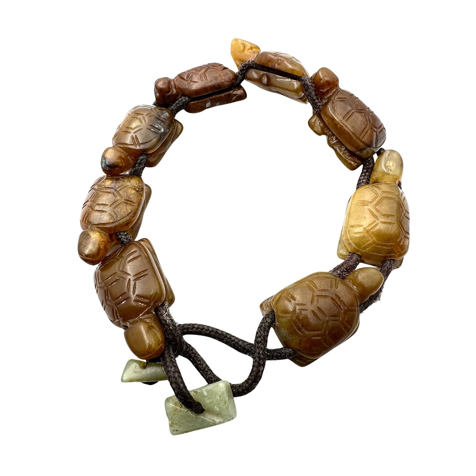 Vintage Turtle Design Jade Bracelet Anklet? 10 Inch Length (1 of 2)