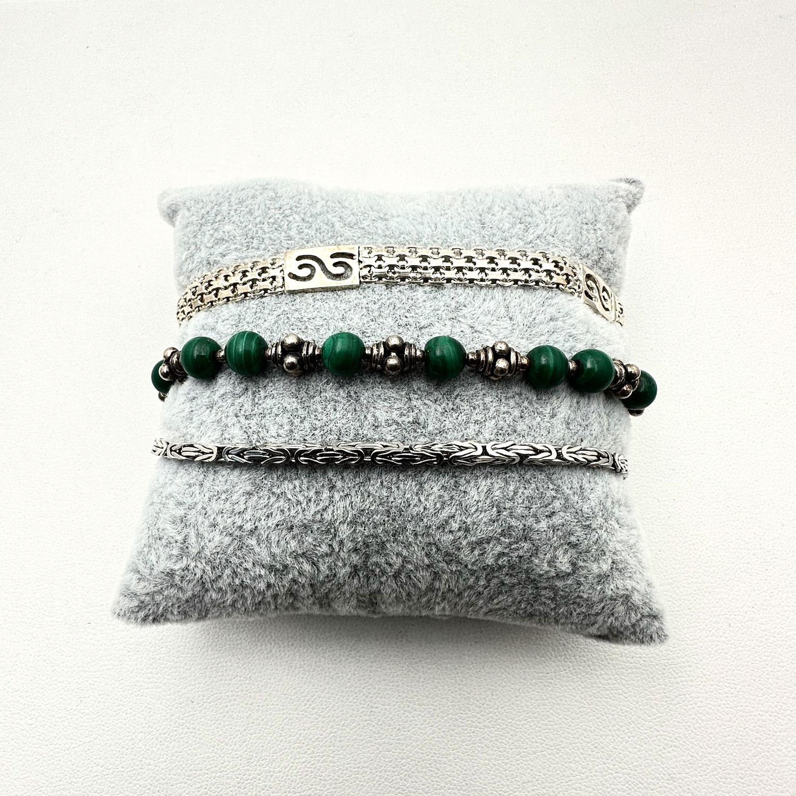 Group Sterling Silver Bracelets Various Sizes Styles Weight 25 Grams (1 of 2)