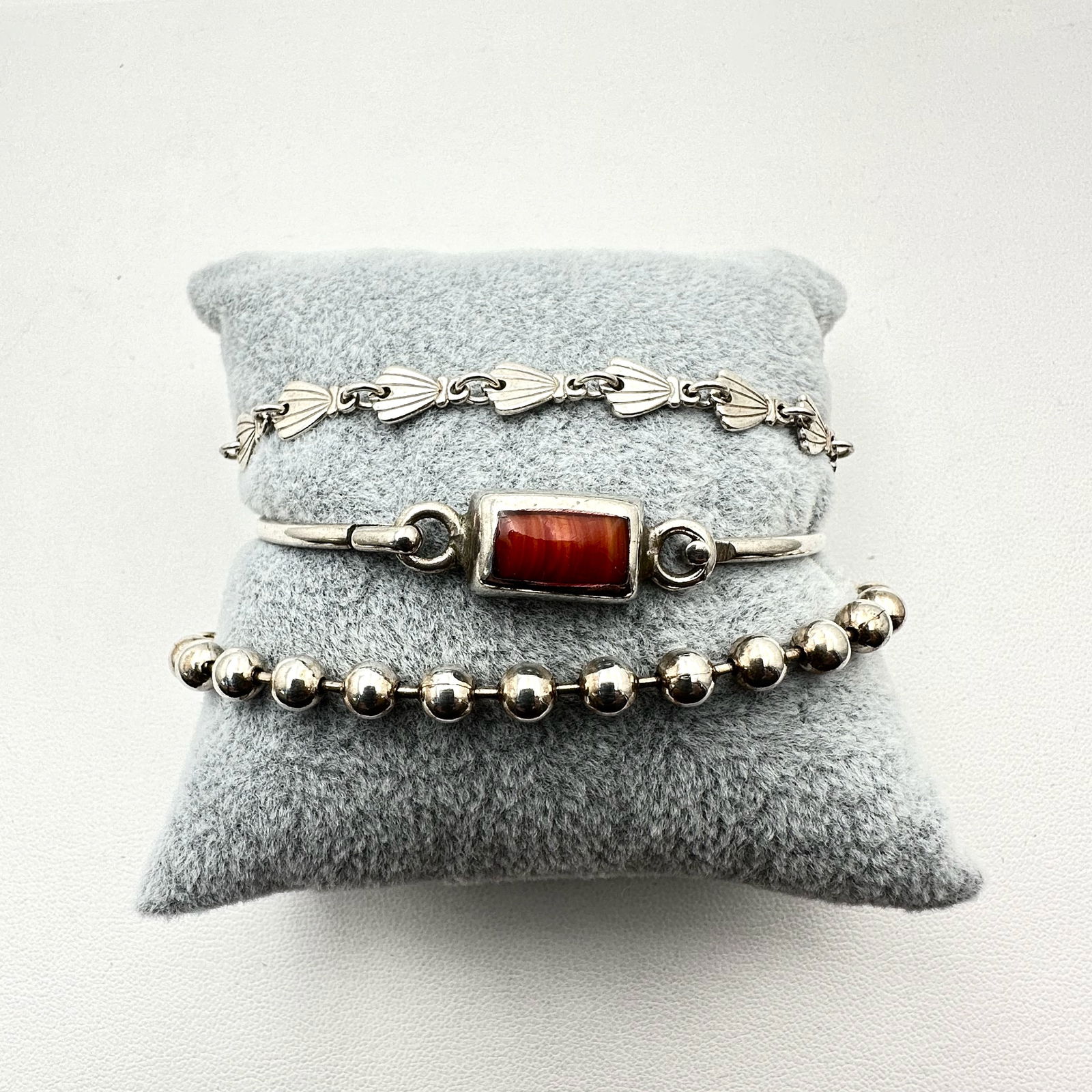 Group Sterling Silver Bracelets Various Sizes Styles Weight 25 Grams (1 of 2)