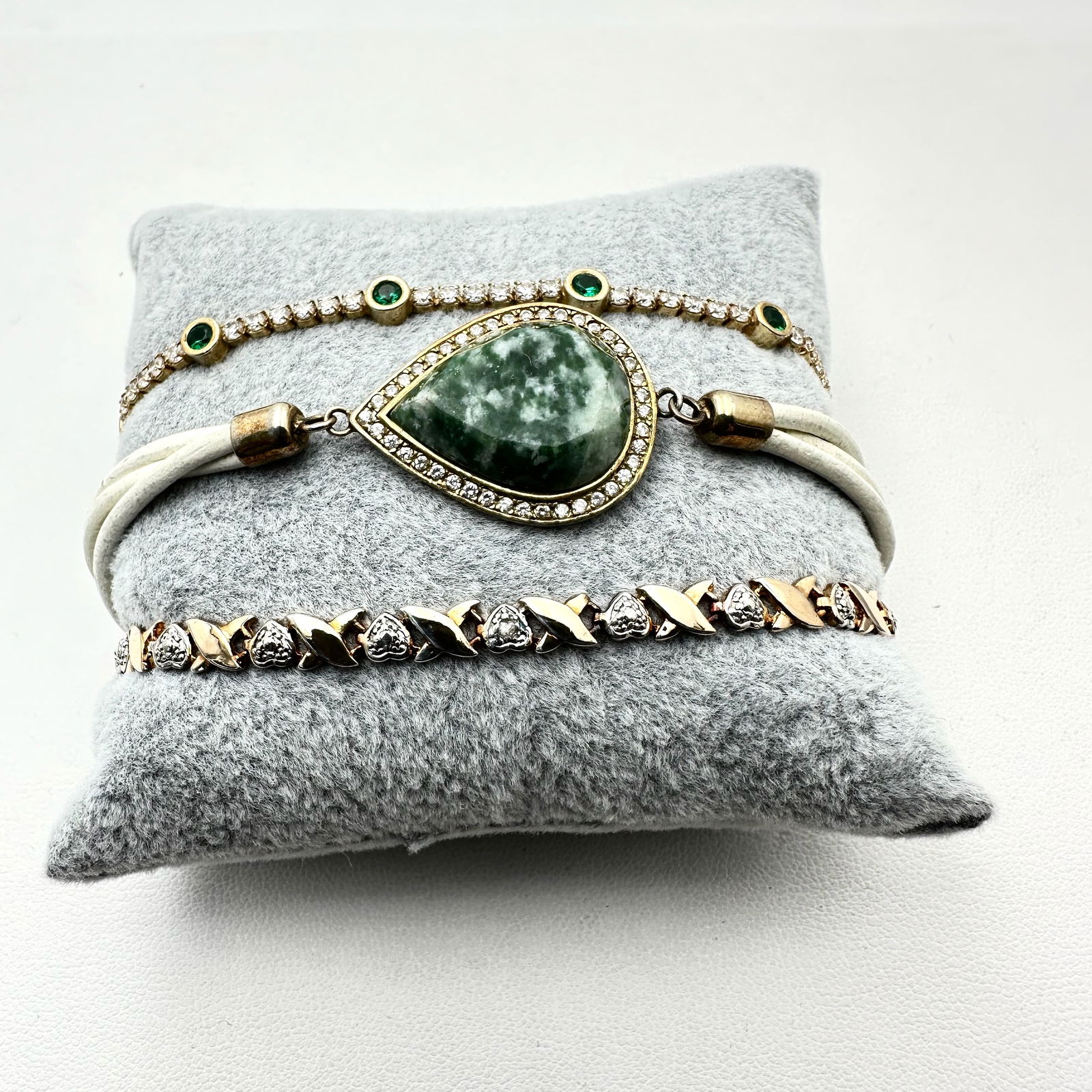 Group Sterling Silver Bracelets Various Sizes Styles Weight 19 Grams (1 of 2)