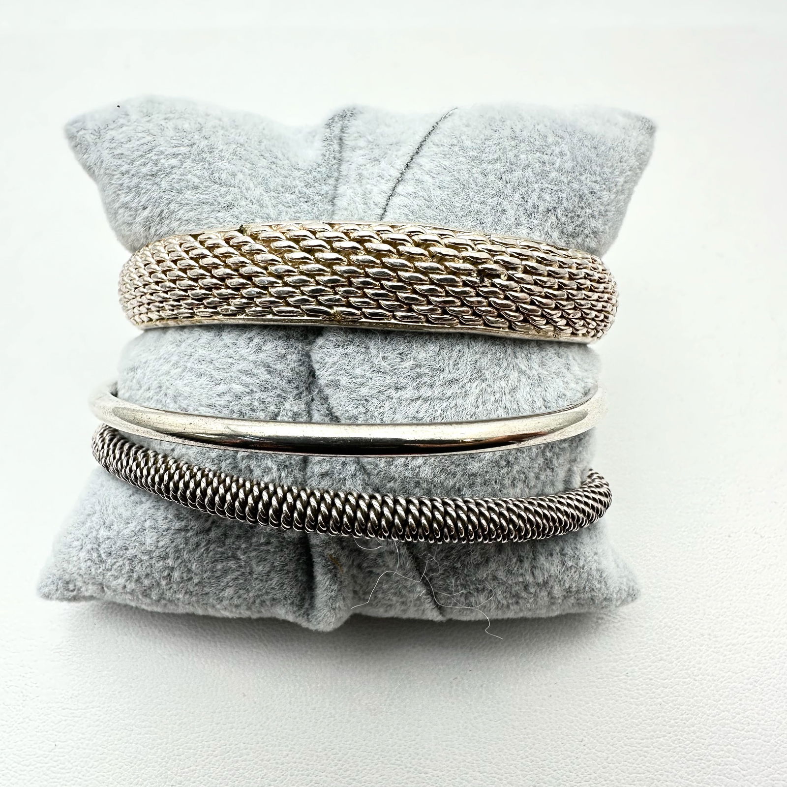 Group Sterling Silver Bracelets Various Sizes Styles Weight 52 Grams (1 of 2)