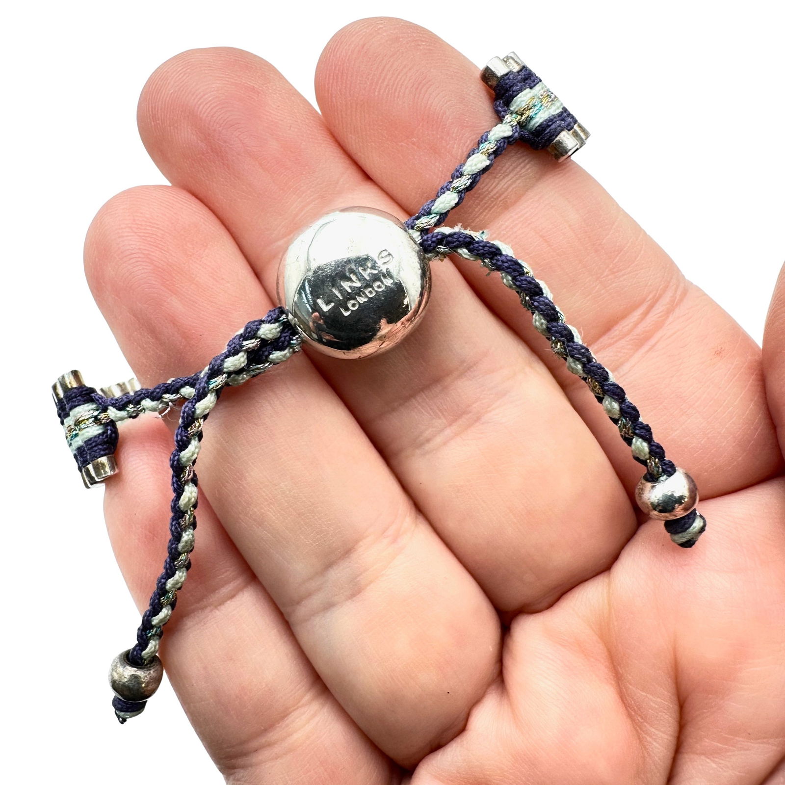 Links of Londone Sterling Silver Woven Bracelet Adjustable Size: Links of Londone Sterling Silver Woven Bracelet Adjustable Size