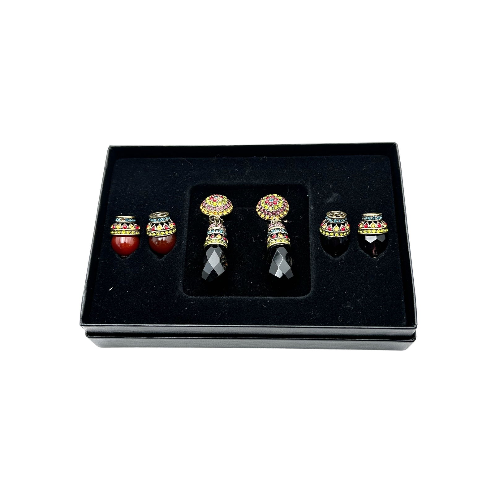 Heidi Daus Interchangeable Crystal Drop Clip Earrings Original Box (1 of 2)