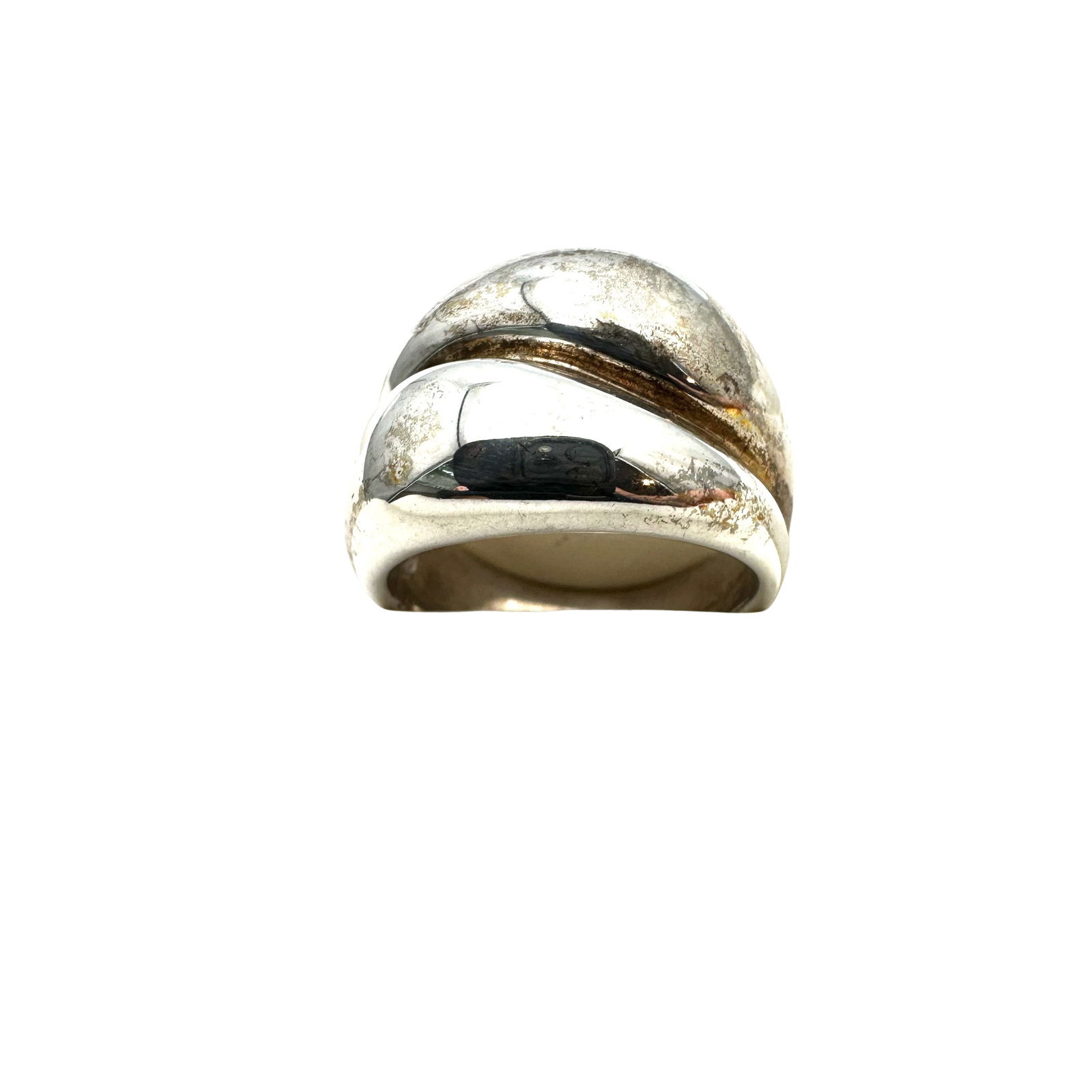 Designer Joseph Esposito Sterling Silver Domed Statement Ring Size 10 (1 of 2)