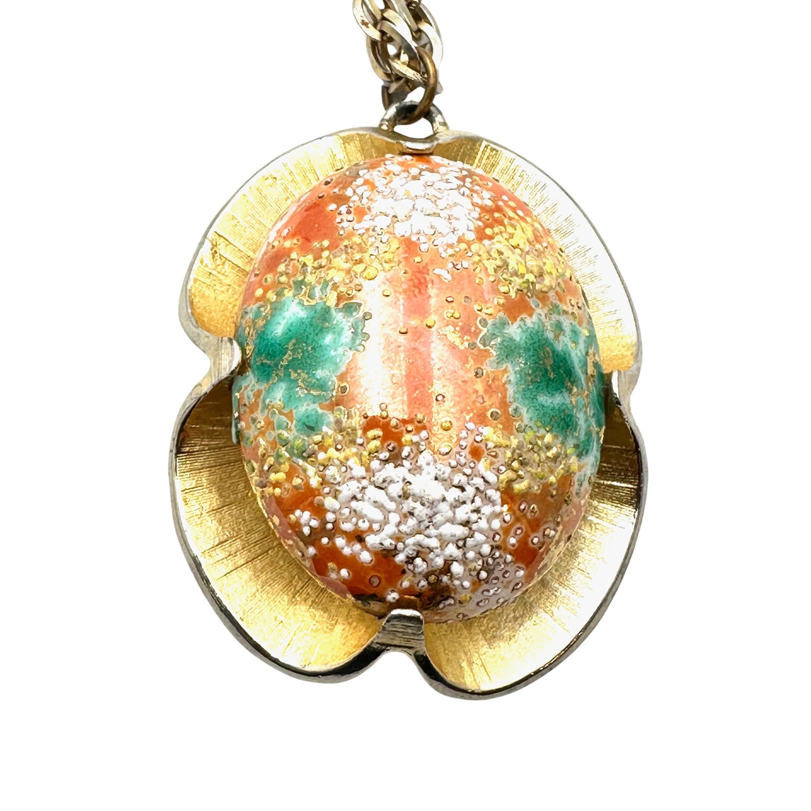 Vintage Judy Lee Easter Egg Glass Rhinestone Gold Tone Pendant Necklace 22 Inch Chain: Vintage Judy Lee Easter Egg Glass Rhinestone Gold Tone Pendant Necklace 22 Inch Chain