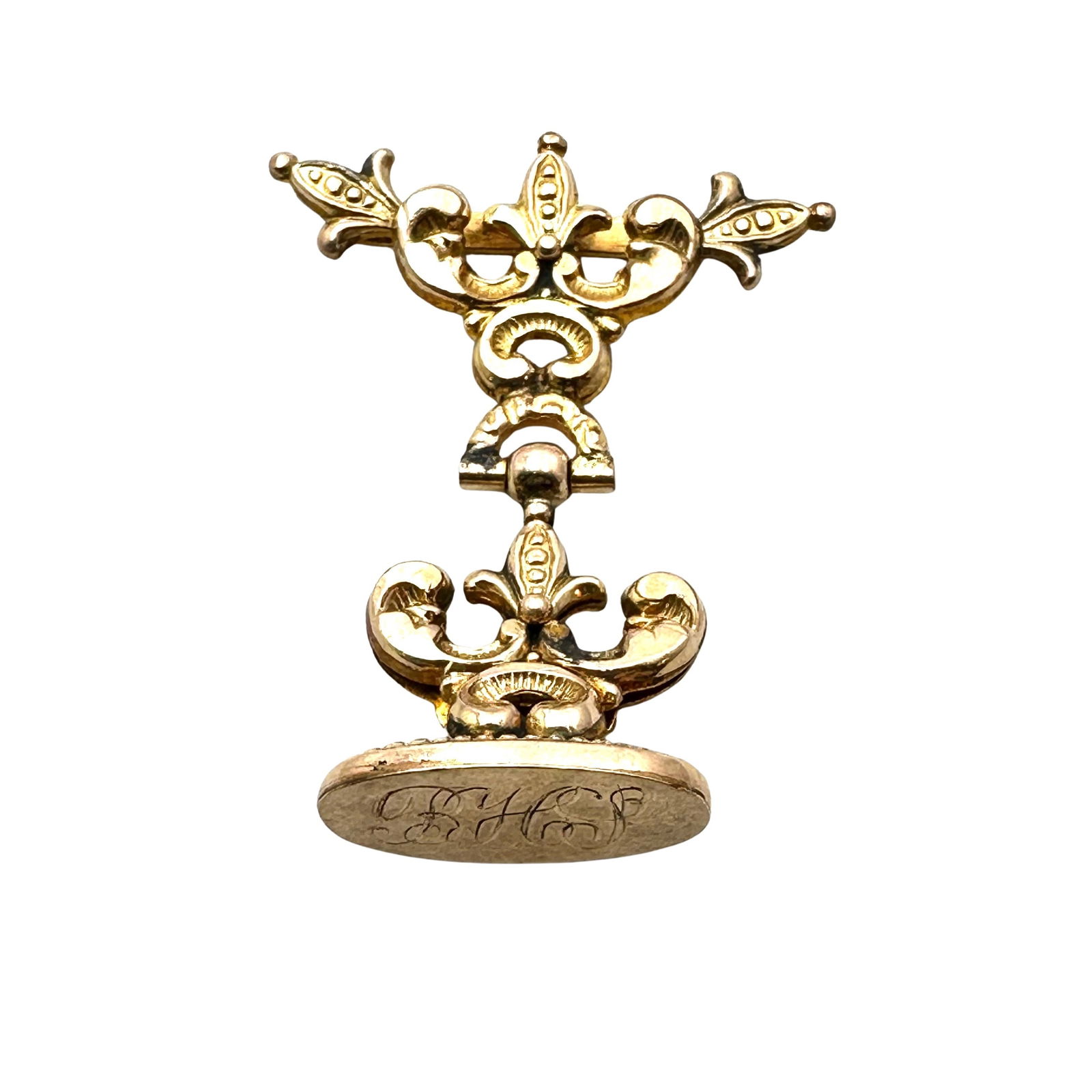 Antique Victorian Gold Filled Brooch Pin Fob 1.5 Inch (1 of 2)