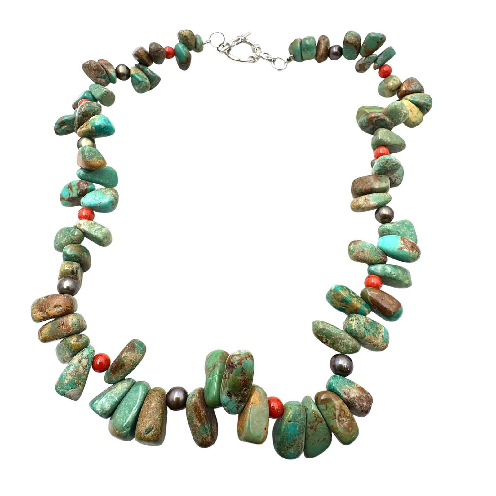 American Southwest Turquoise Bead Necklace 16 Inch Length: American Southwest Turquoise Bead Necklace 16 Inch Length
