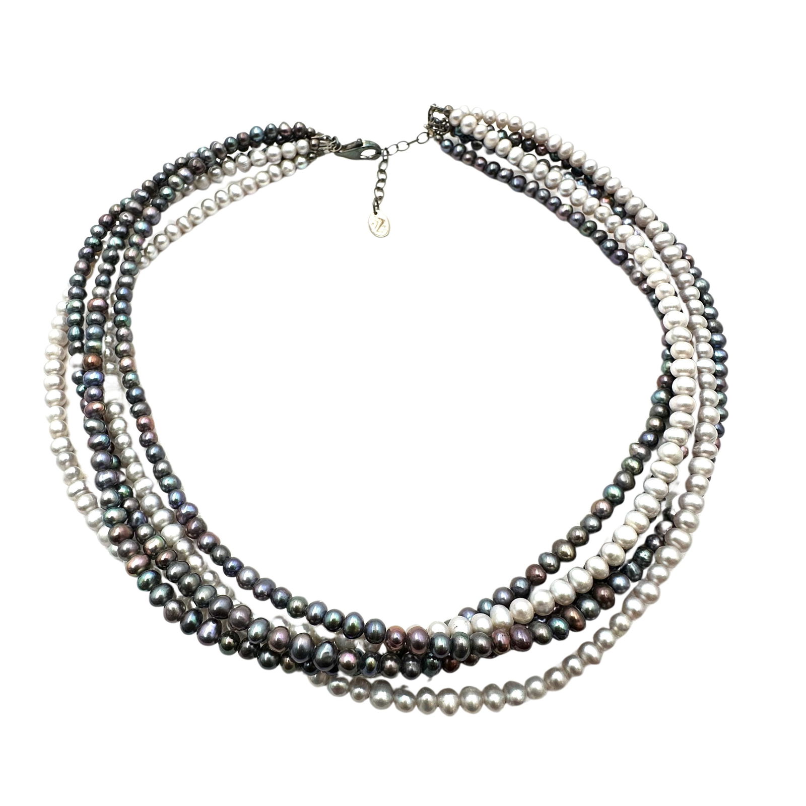 Silpada Multi Strand Pearl Sterling Silver Necklace 16 Inch (1 of 2)