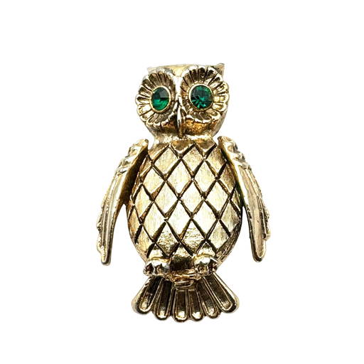 Vintage Owl Avon Perfume Brooch
