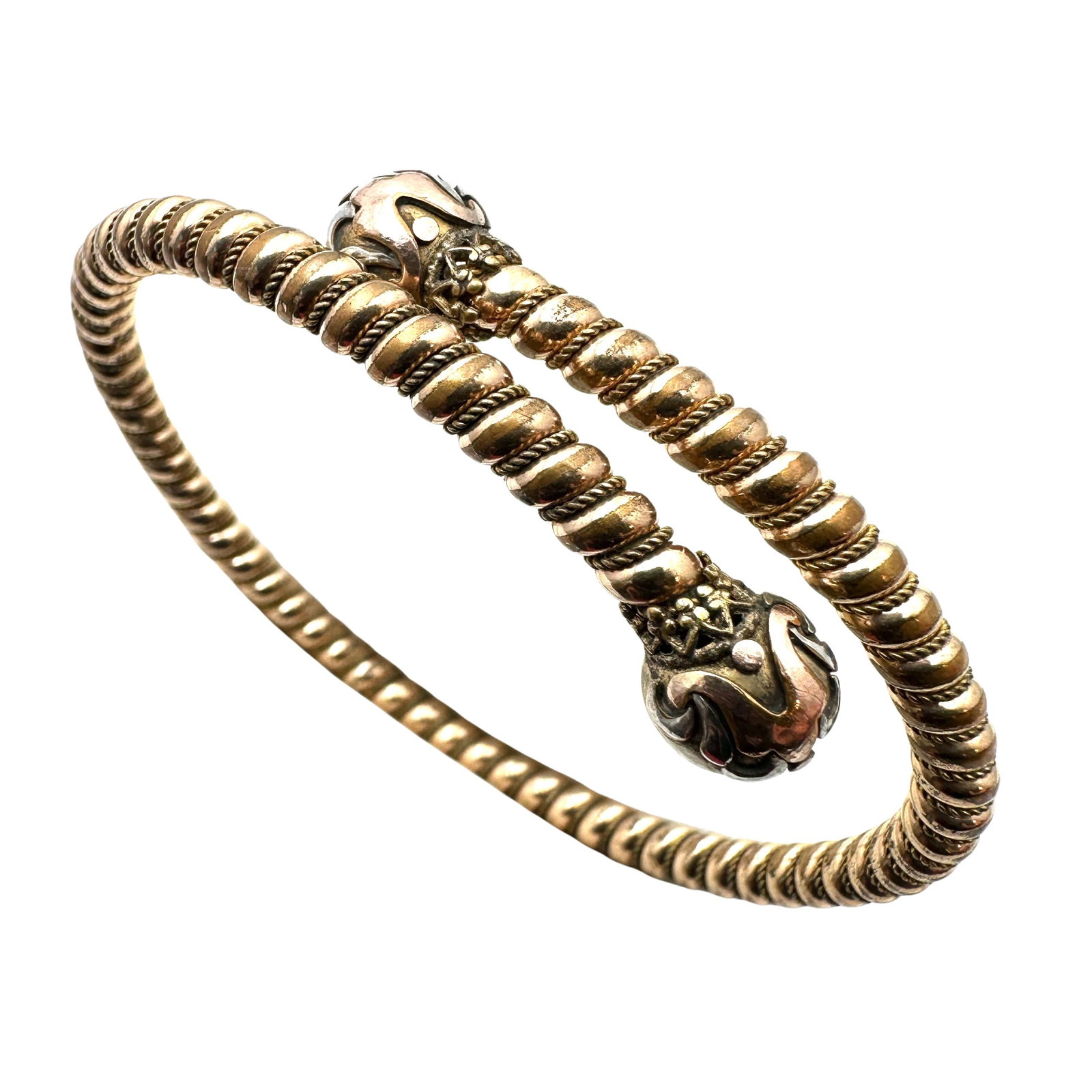 Antique Victorian Gold Filled Coil Bracelet Adjustable Size: Antique Victorian Gold Filled Coil Bracelet Adjustable Size