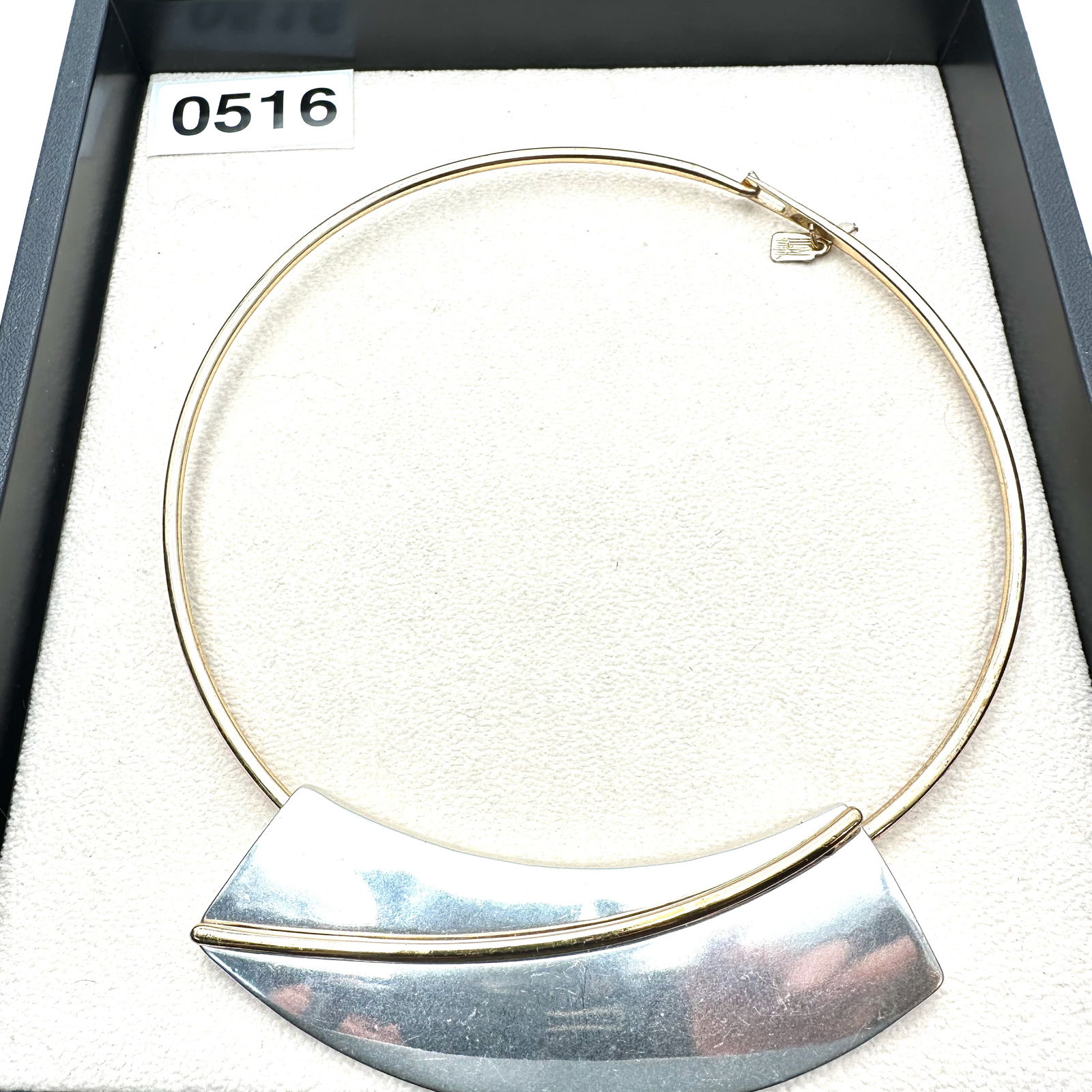 Robert Lee Morris Studio Silver Gold Tone Statement Choker Necklace: Robert Lee Morris Studio Silver Gold Tone Statement Choker Necklace