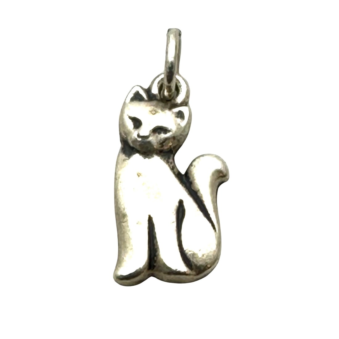 James Avery Sterling Silver Cat Charm Pendant 3/4 Inch (1 of 2)
