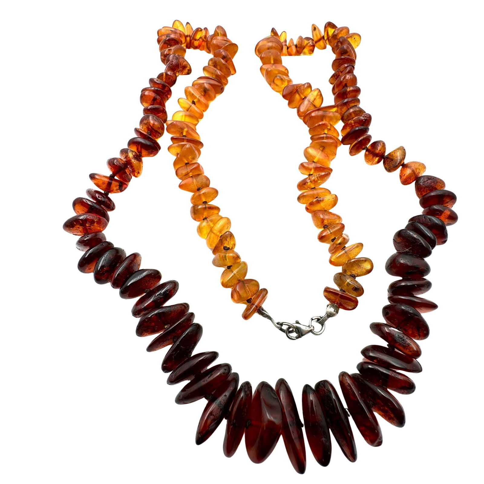 Vintage Natural Amber Necklace 32 Inch Length 50 Grams: Vintage Natural Amber Necklace 32 Inch Length 50 Grams