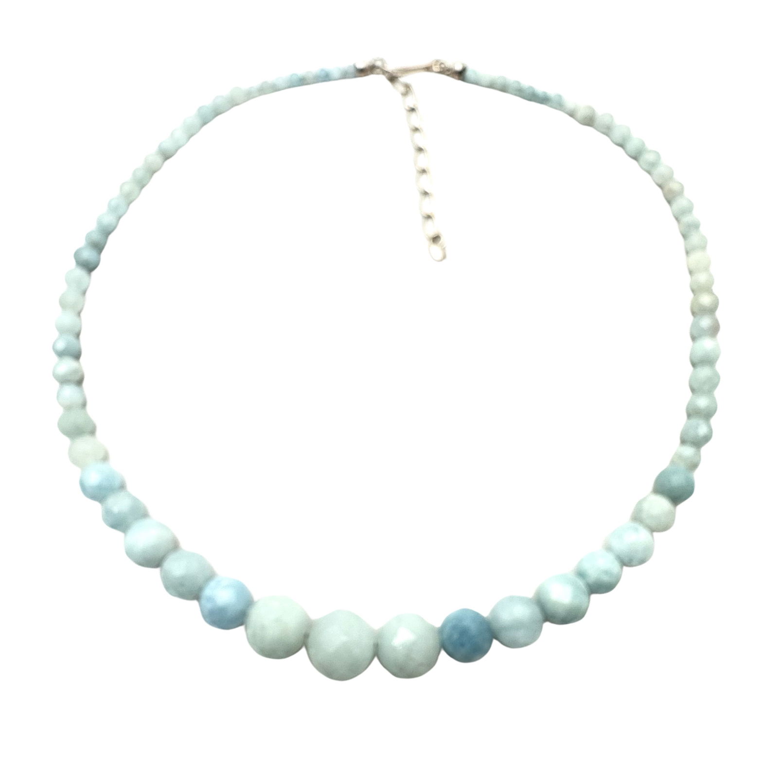 Jay King Mine Finds Light Blue Faceted Gemstone Bead Sterling Silver Necklace 16 to 18 Inch (1 of 2)
